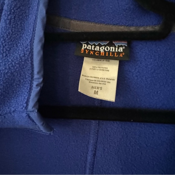 Vintage Patagonia Men's Blue Fleece Jacket - Picture 4 of 8